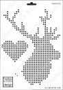 Schablone-Stencil A4 079-1230 Pixel Hirsch